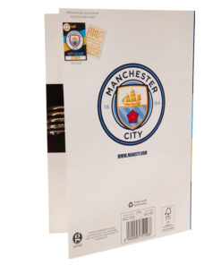 Narodeninová karta Manchester City s nálepkami - zadná strana