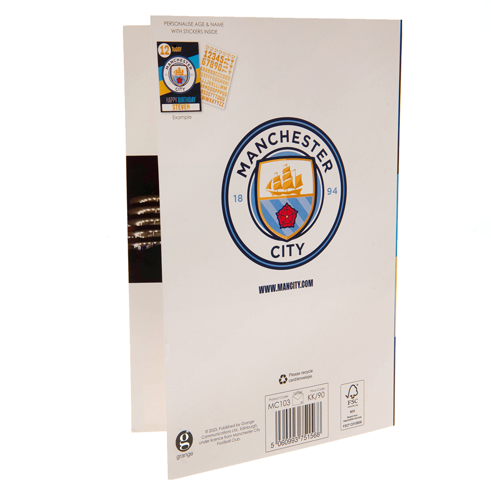 Narozeninové přání Manchester City se samolepkami - Image 3