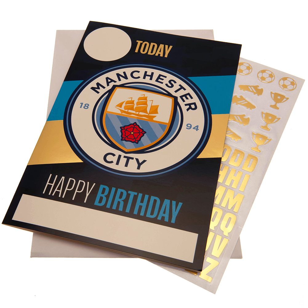 Narozeninové přání Manchester City se samolepkami