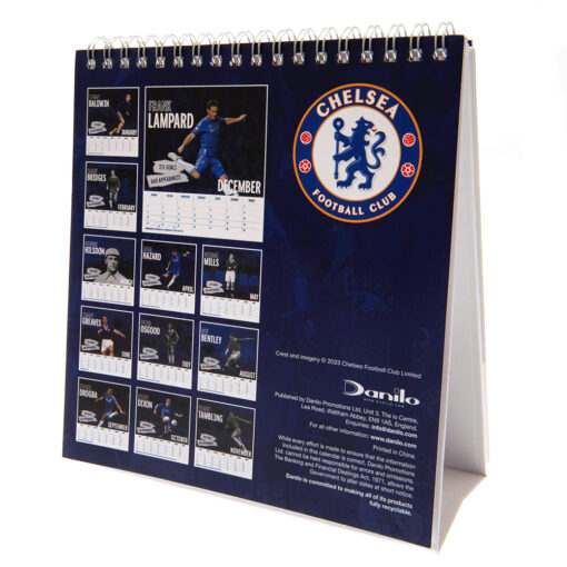 Stolový Kalendár Chelsea 2024 zadná strana