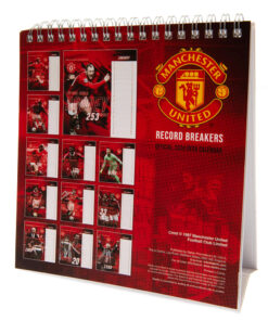 Stolový kalendár Manchester United 2024 zadná strana