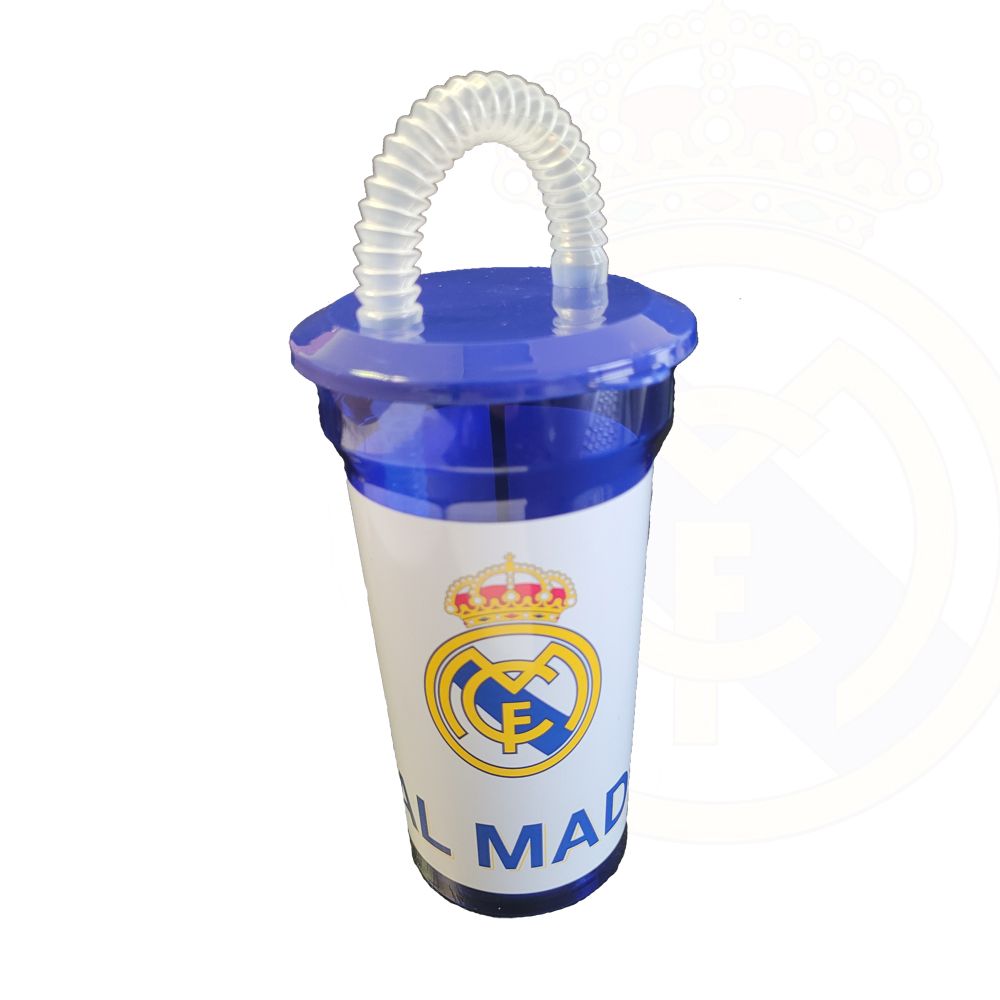 Plastový kelímek Real Madrid s brčkem