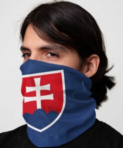 Nákrčník Slovensko modrý so znakom na tvári