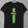 Tričko Brazilía s vlajkou čierne