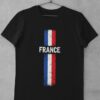Tričko Francúzsko s vlajkou čierne