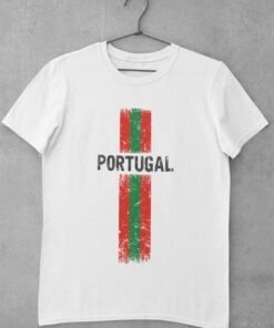 Tričko Portugalsko s vlajkou bílé