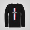 Tričko S Dlhým Rukávom Francúzsko čierne