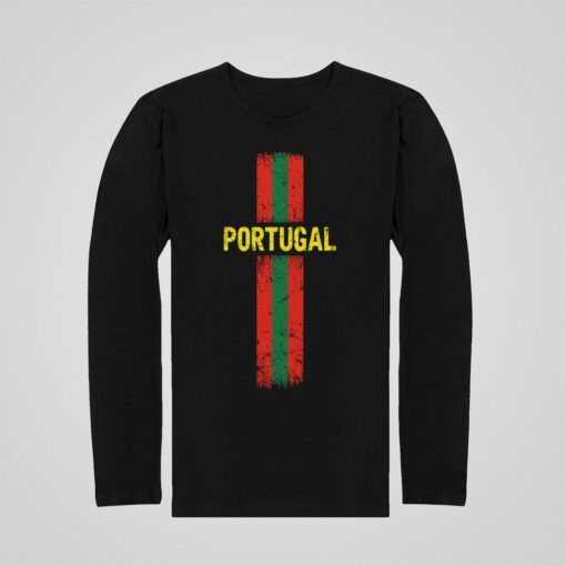 Tričko S Dlhým Rukávom Portugalsko čierne