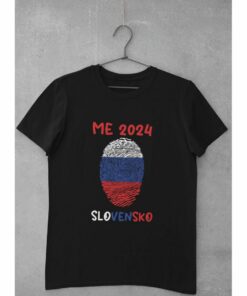 Tričko Slovensko EURO 2024 - černé