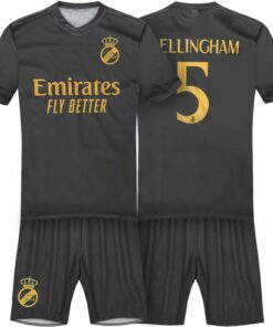 Detský dres Bellingham Real Madrid 2023/24 replika čierny