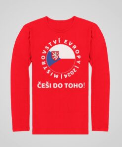Tričko Česko EURO 2024 s dlhým rukávom - červené