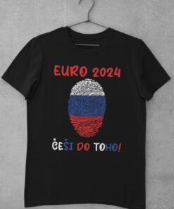 Tričko Česko EURO 24 - čierne