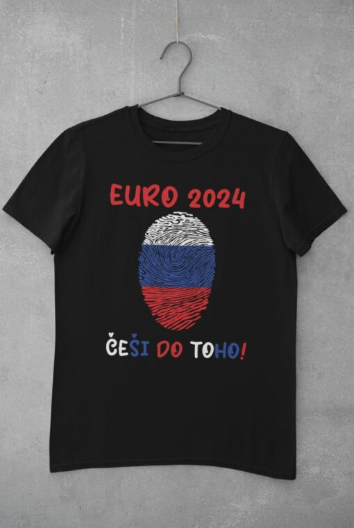 Tričko Česko EURO 24 - čierne