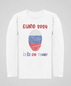 Tričko Česko EURO 24 s dlhým rukávom - biele