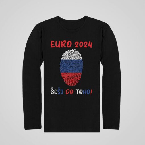 Tričko Česko EURO 24 s dlhým rukávom - čierne