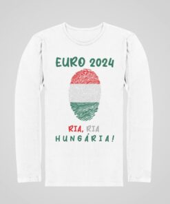 Tričko Maďarsko EURO 24 s dlhým rukávom - biele