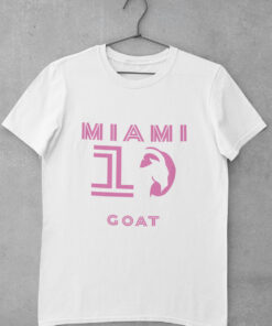 Triko Messi Miami Goat 10 - bílé