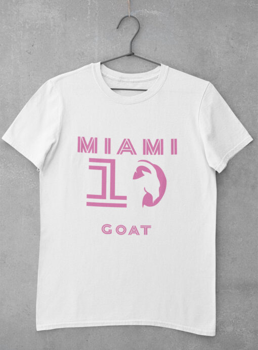 Triko Messi Miami Goat 10 - bílé