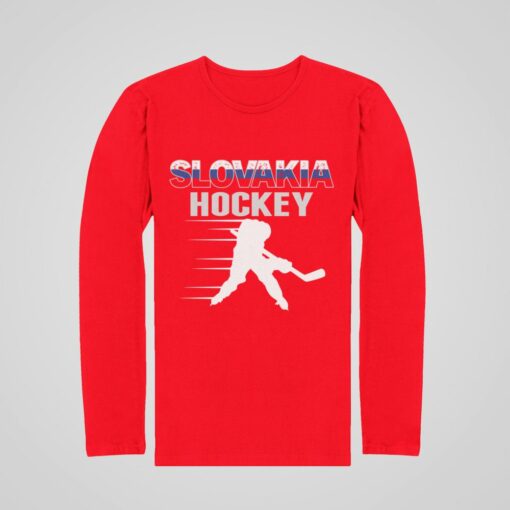 Tričko Slovakia Hockey s dlhým rukávom - červené
