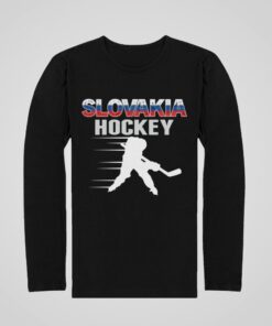 Tričko Slovakia Hockey s dlhým rukávom - čierne