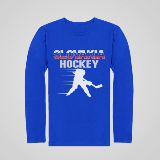 Tričko Slovakia Hockey s dlhým rukávom - modré