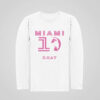 Tričko s dlhým rukávom Messi Miami Goat 10 - biele