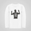 Tričko s dlhým rukávom Messi Miami 10 - biele