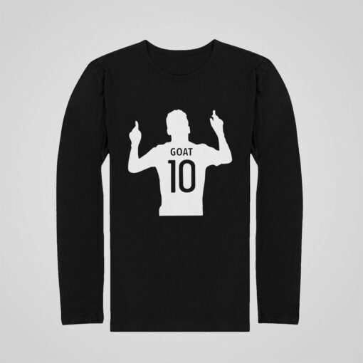 Tričko s dlhým rukávom Messi Miami 10 - čierne