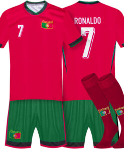 Dětský dres Ronaldo Portugalsko 2024 - celá sada se stulpnami