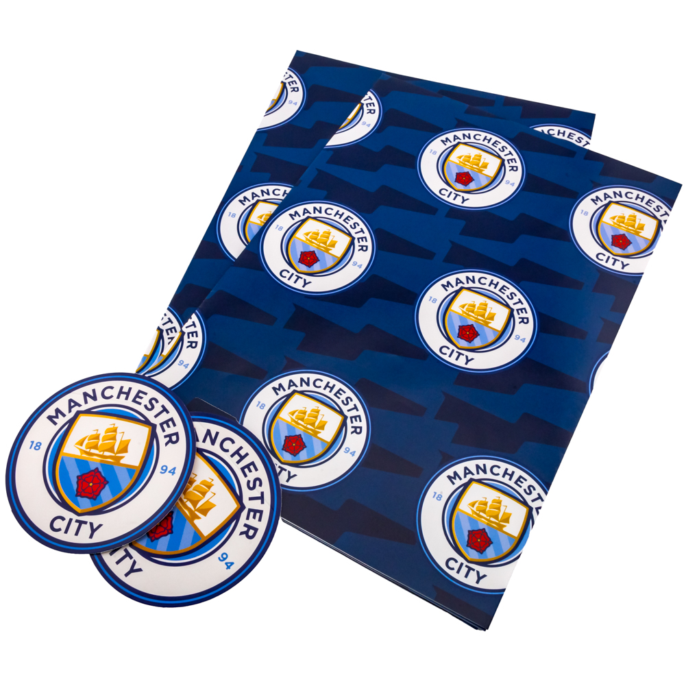 Balicí papír Manchester City se samolepkami
