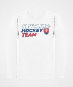 tricko s dlhym rukavom slovakia hockey team biela