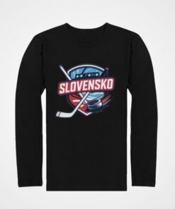 tricko s dlhym rukavom slovensko hokejky cierna