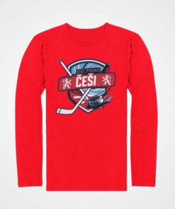 tricko s dlouhym rukavem cesi hokejky cervena